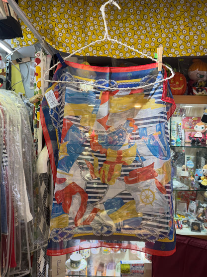 Vent d Ouest Print Square Scarf, made in Italy