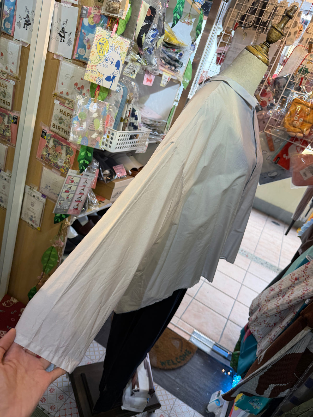 (g) Light Grey Shirt, made in Japan