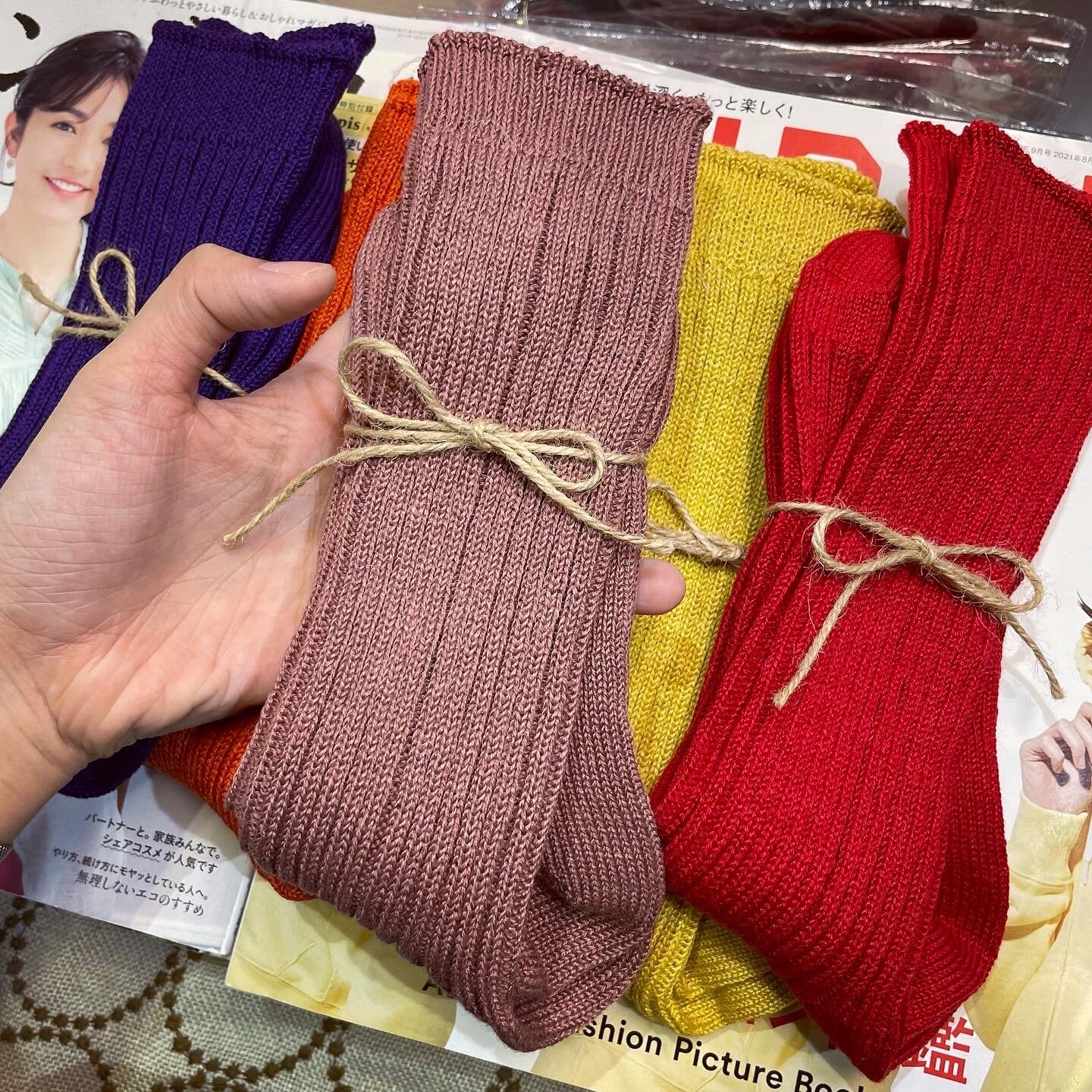Ichi~ Loiter Long Linen Socks, 10 Colors, made in Japan