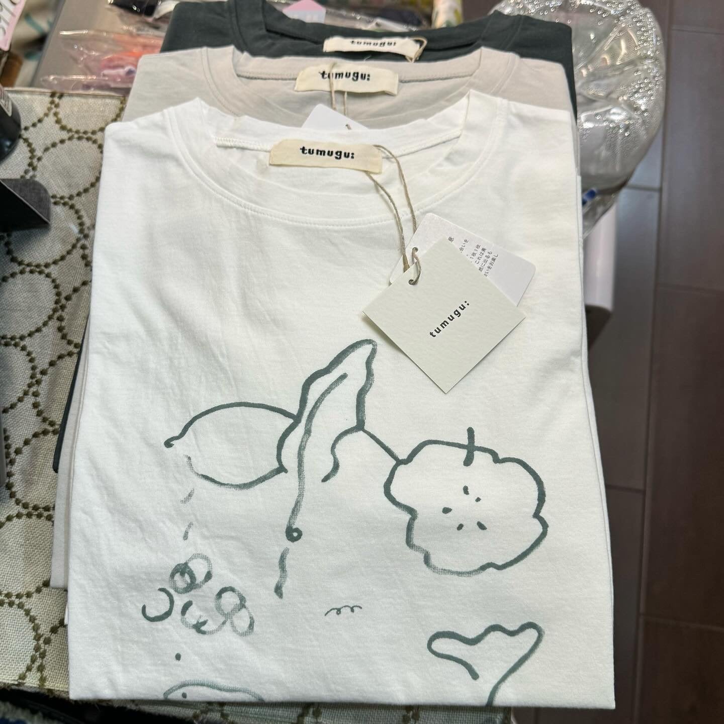 Sale- Tumugu Handwriting T-shirt, 4 Colors, made in Japan