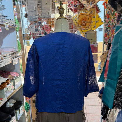 Mizuiro Ind Blue Linen Shirt, made in Japan