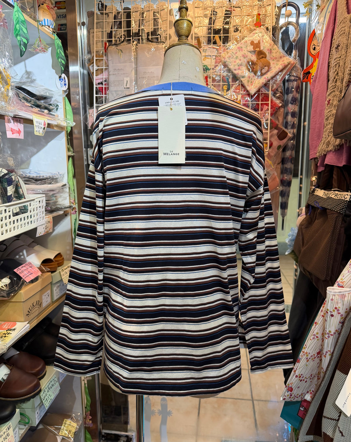 Le Melange Striped T-shirt, 2 Colors, made in Japan