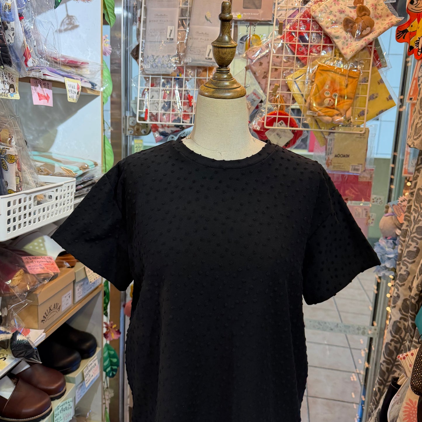 Latelier du Savon Black Polka T-shirt, made in Japan