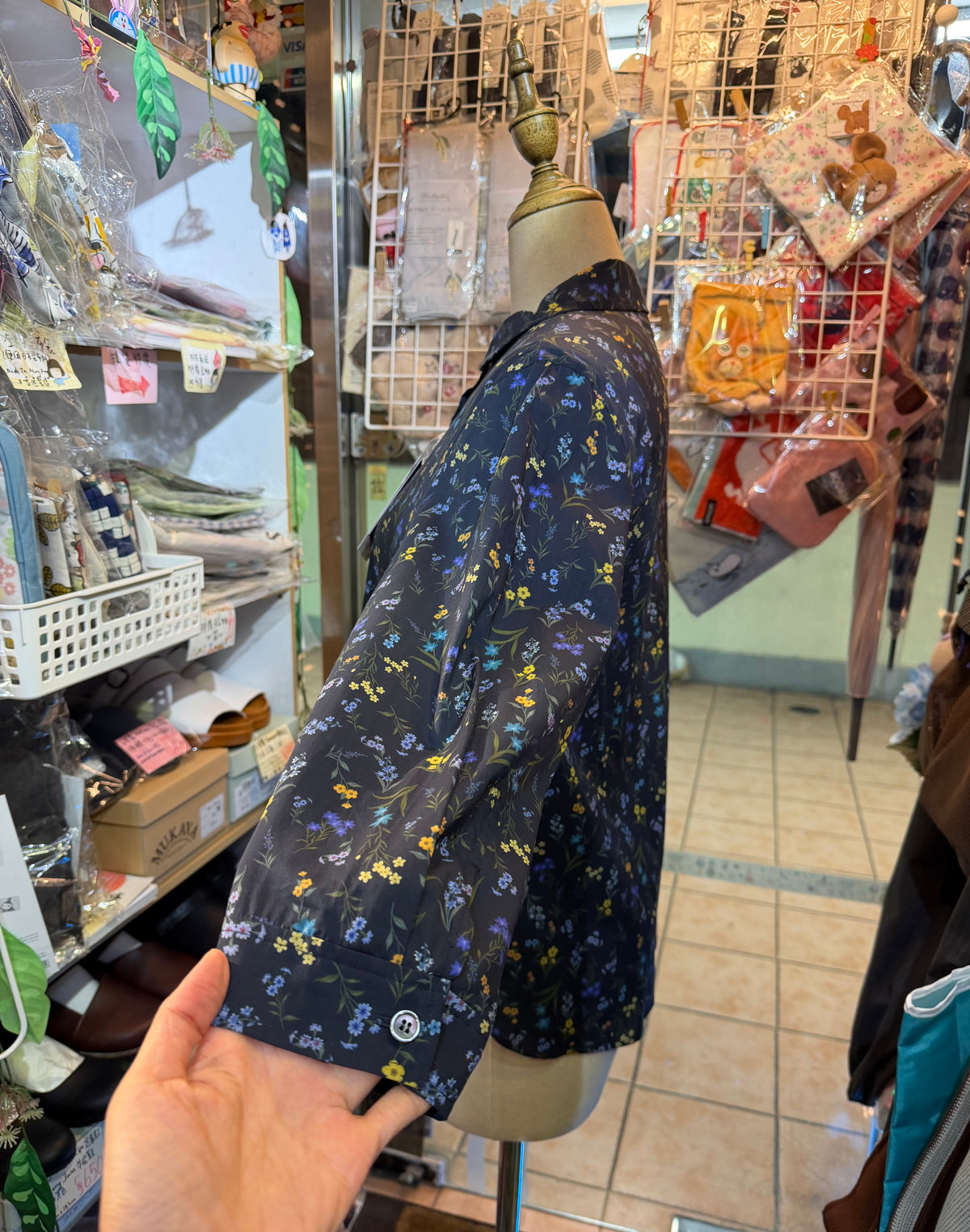 Vent d ouest X Liberty London Navy Floral Shirt, made in Japan