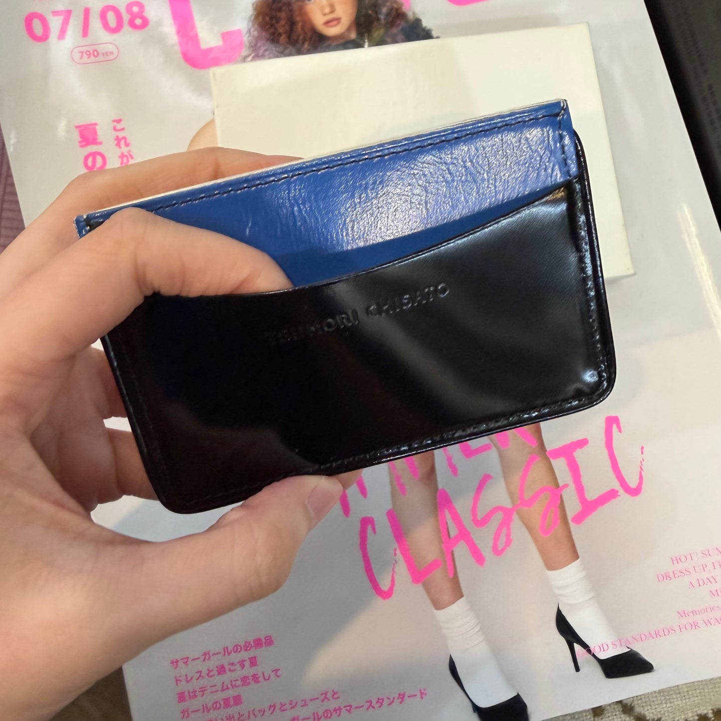 Sale- Tsumori Chisato Leather Card Holder with Box, made in Japan