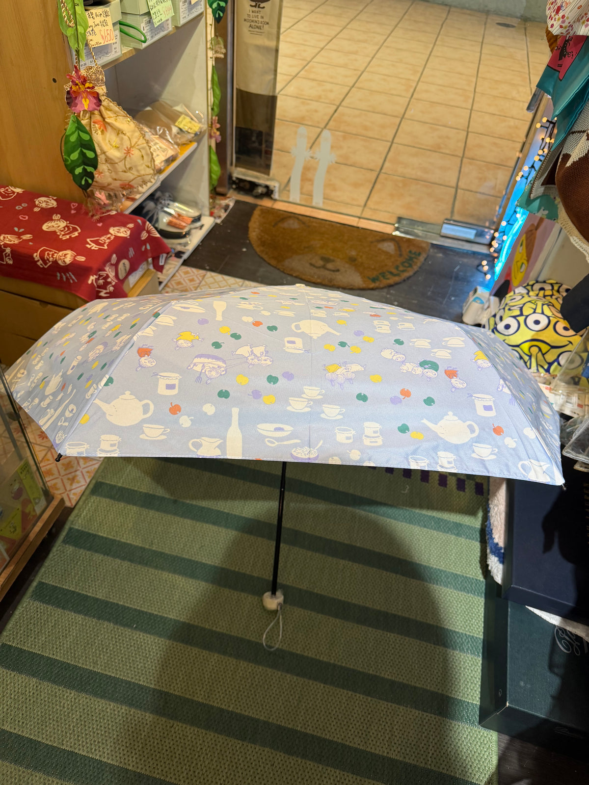 Ogawa Little My Light Blue Rain/Sun Folding Umbrella, 90% UV Cut