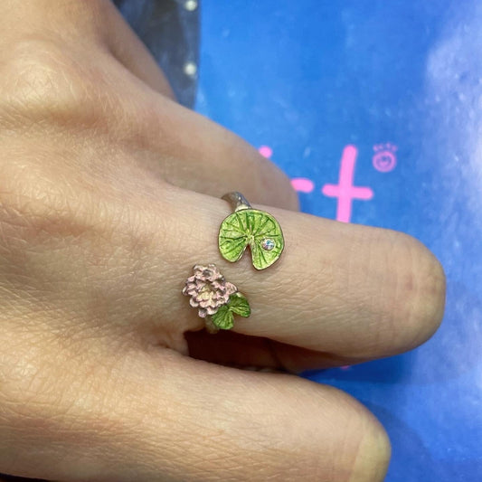 Sale- Palnart Poc Floral Ring, made in Japan