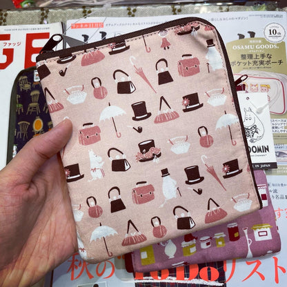 Sale- Moomin Small Pouch, 3 Colors, made in Japan