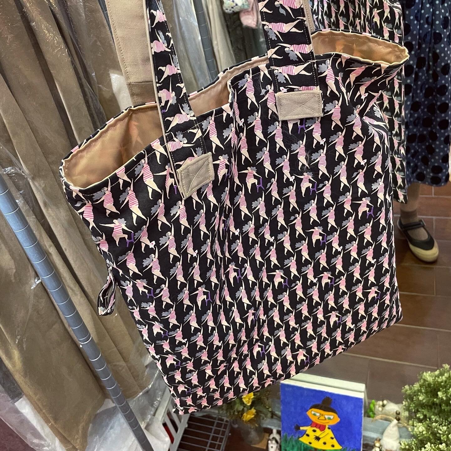 Handmade Dancing Tote Bag, Fabric from Japan