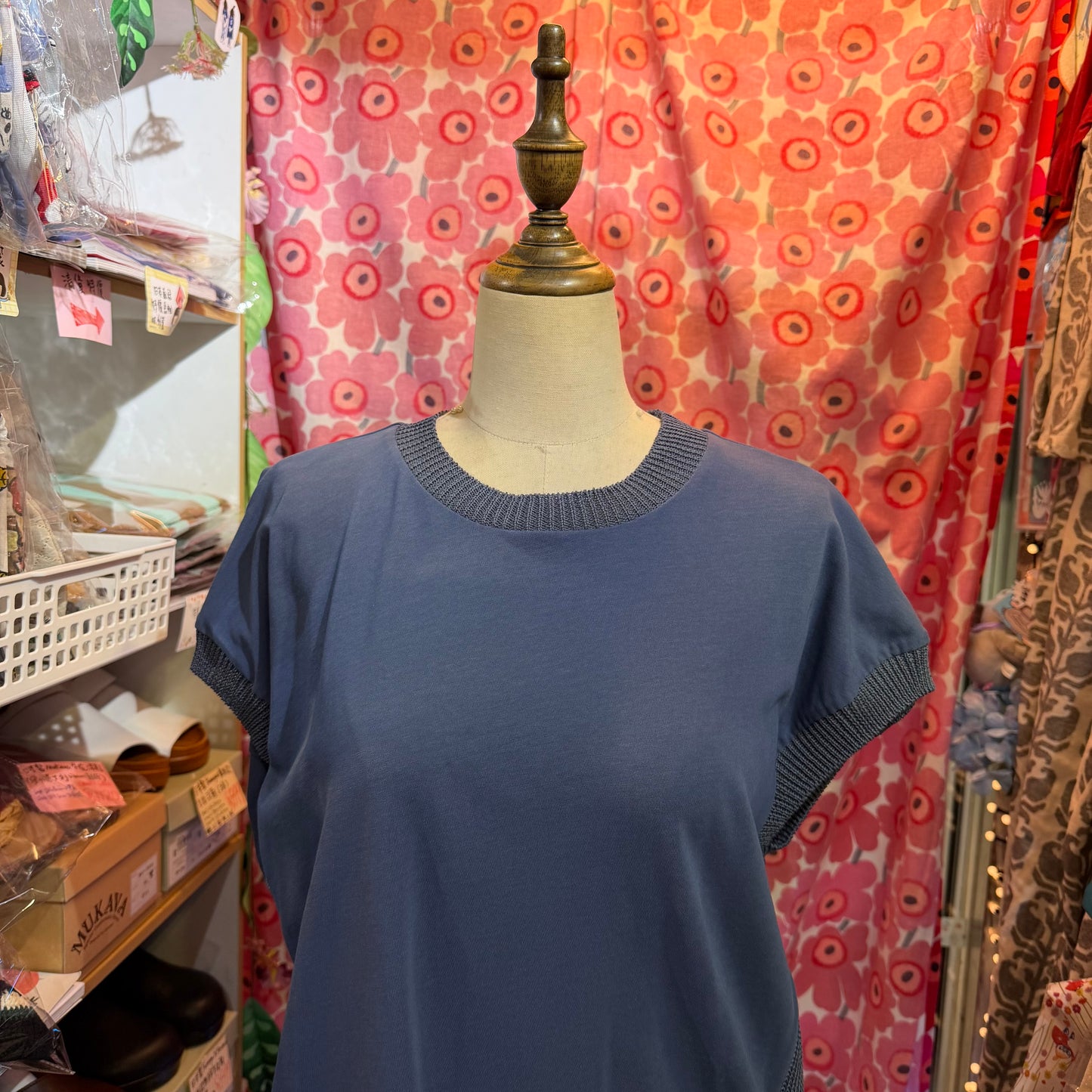 Sale- Munich Blue Blouse, made in Japan