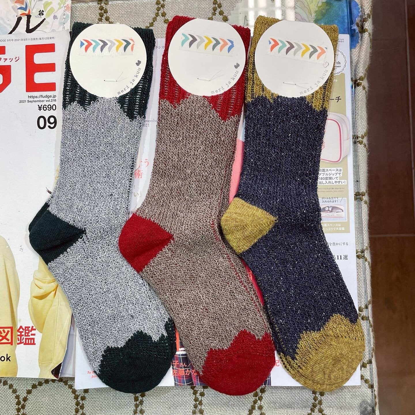 $99 only- Meri ja kuu Wool Socks, 3 Colors, made in Japan