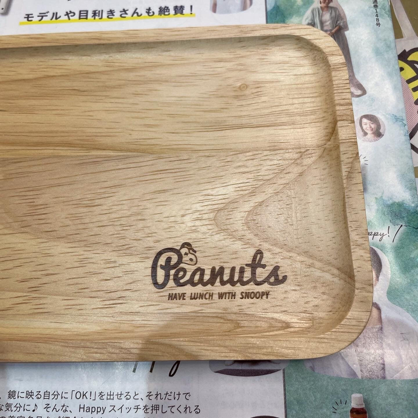 Sale- Peanut Snoopy Wooden Plate S, made in Korea