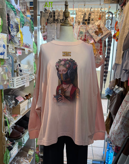 Bedsidedrama 20Night of Dreams Pink T-shirt, size 2, made in Japan