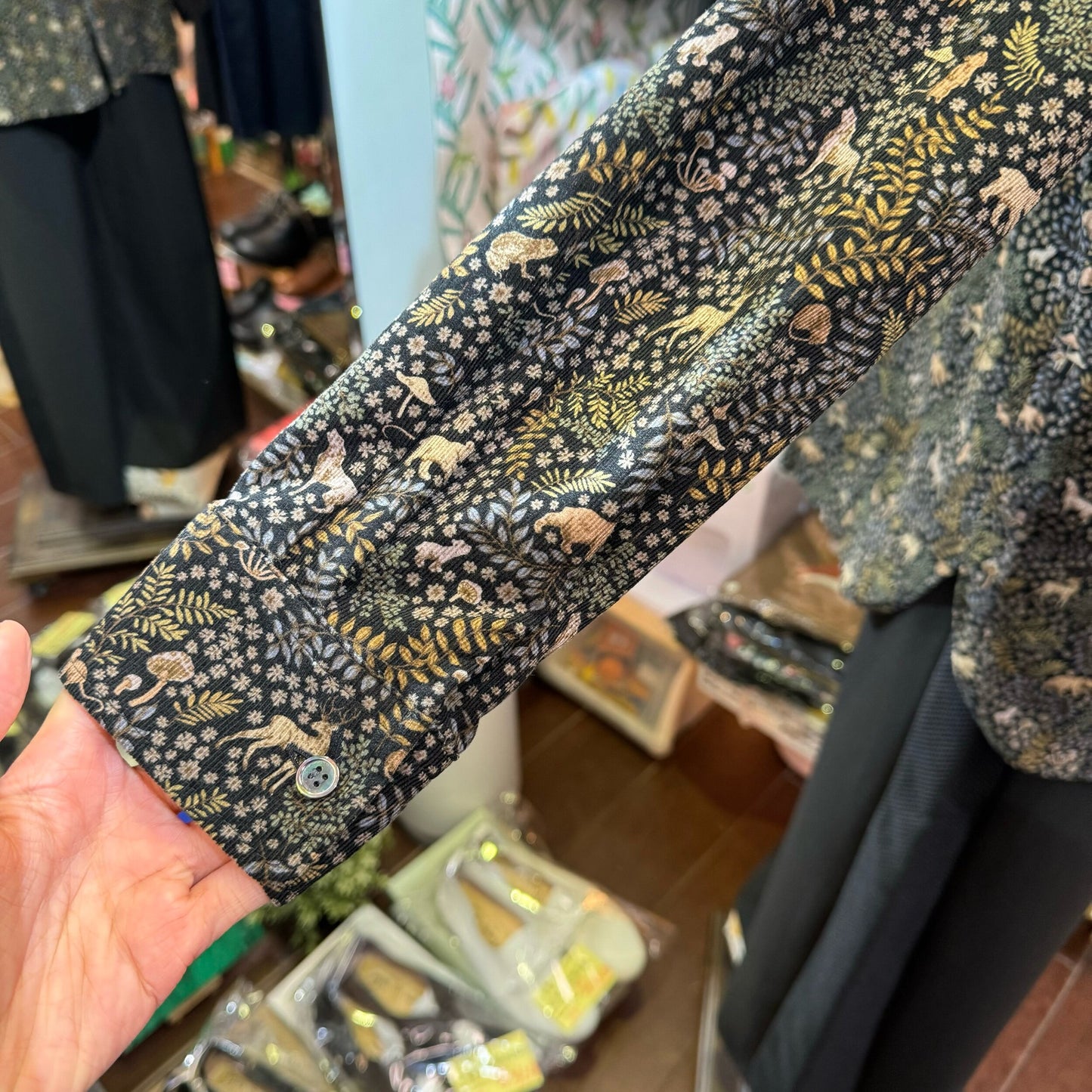 EXTRA20- Le Minor X Liberty London Black Shirt, made in Japan