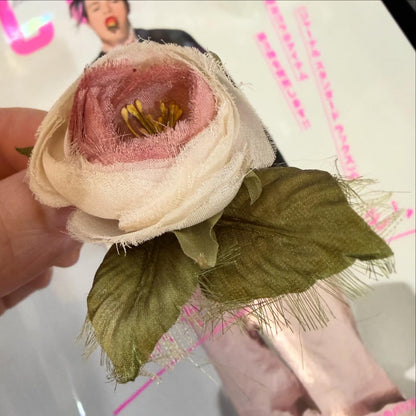 AngelicaLeaf Dyeing Rose Brooch, made in Japan, Limited Edition