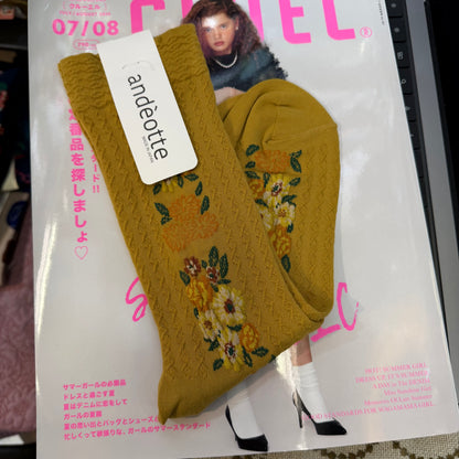 Ande Floral Socks, 2 Colors, made in Japan