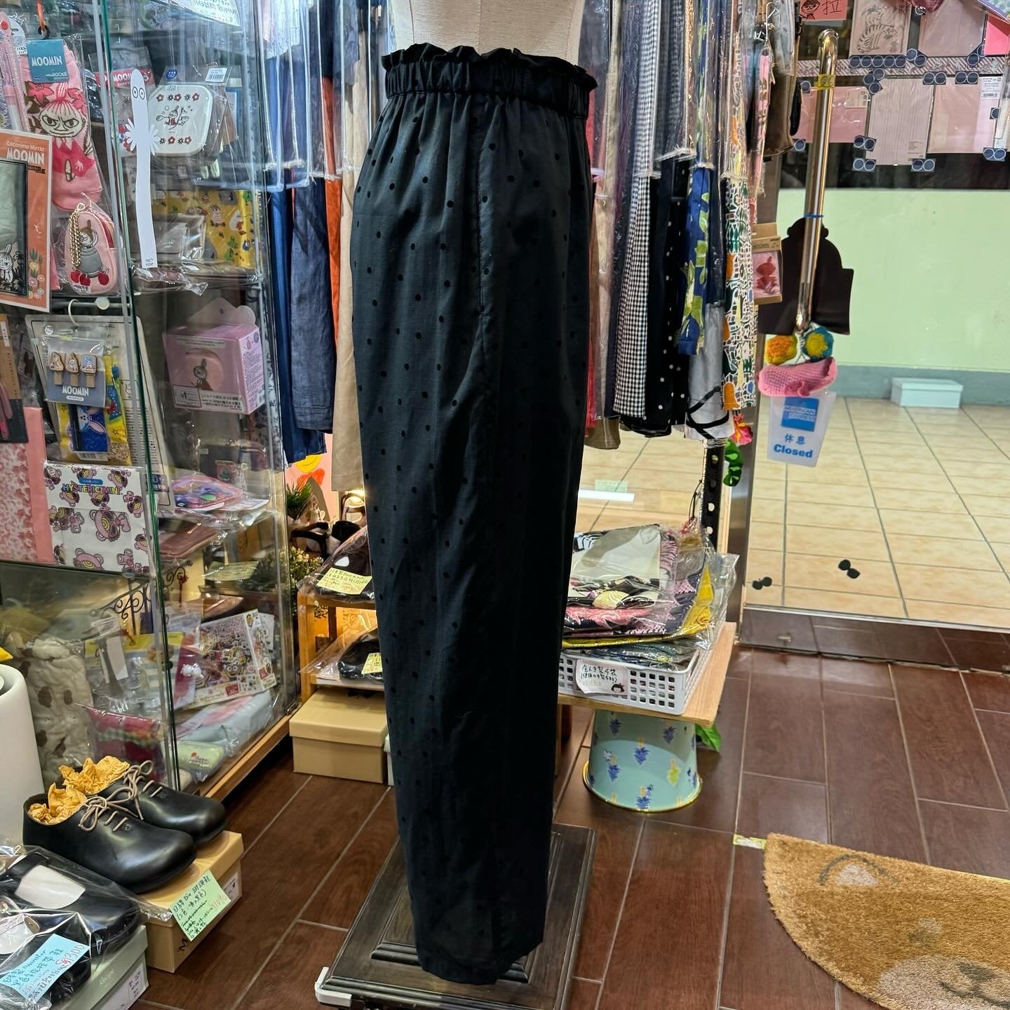 Sale- Ynir Polka Black Pants, made in Japan