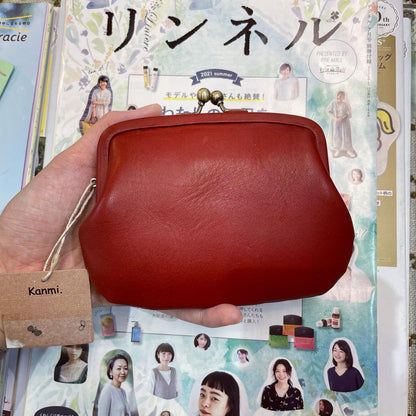 Sale- Kanmi Leather Red Wallet, made in Japan
