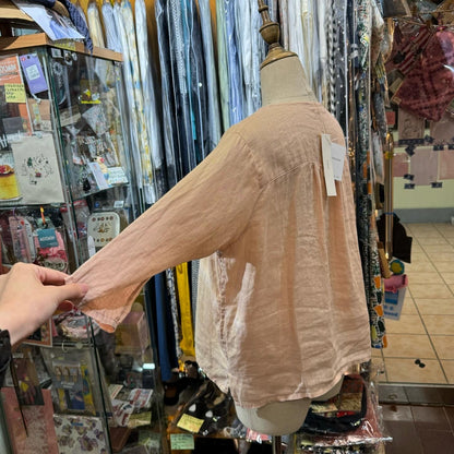 EXTRA30- A* koloni Pink Linen Shirt