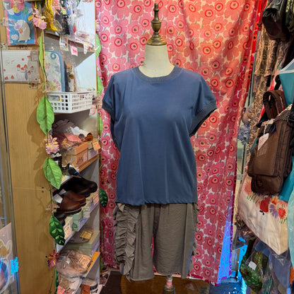 Sale- Munich Blue Blouse, made in Japan