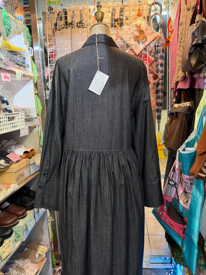 Denier 6oz Black Denim Dress, made in Japan