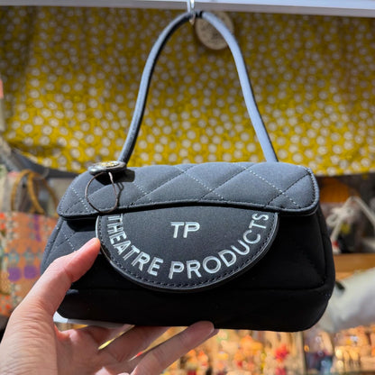 Theatre Products Black Synthetic Suede Quilting Bag, Shoulder Bag