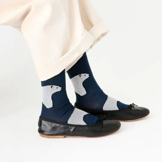 French Bull Bears Socks, 2 Colors, made in Japan