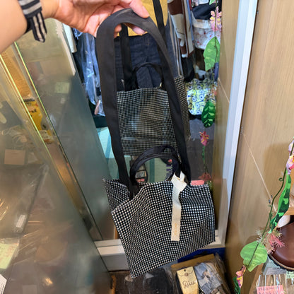 Anvocoeur Black Checked Oktogon PVC 2Way Bag, Waterproof, made in Japan