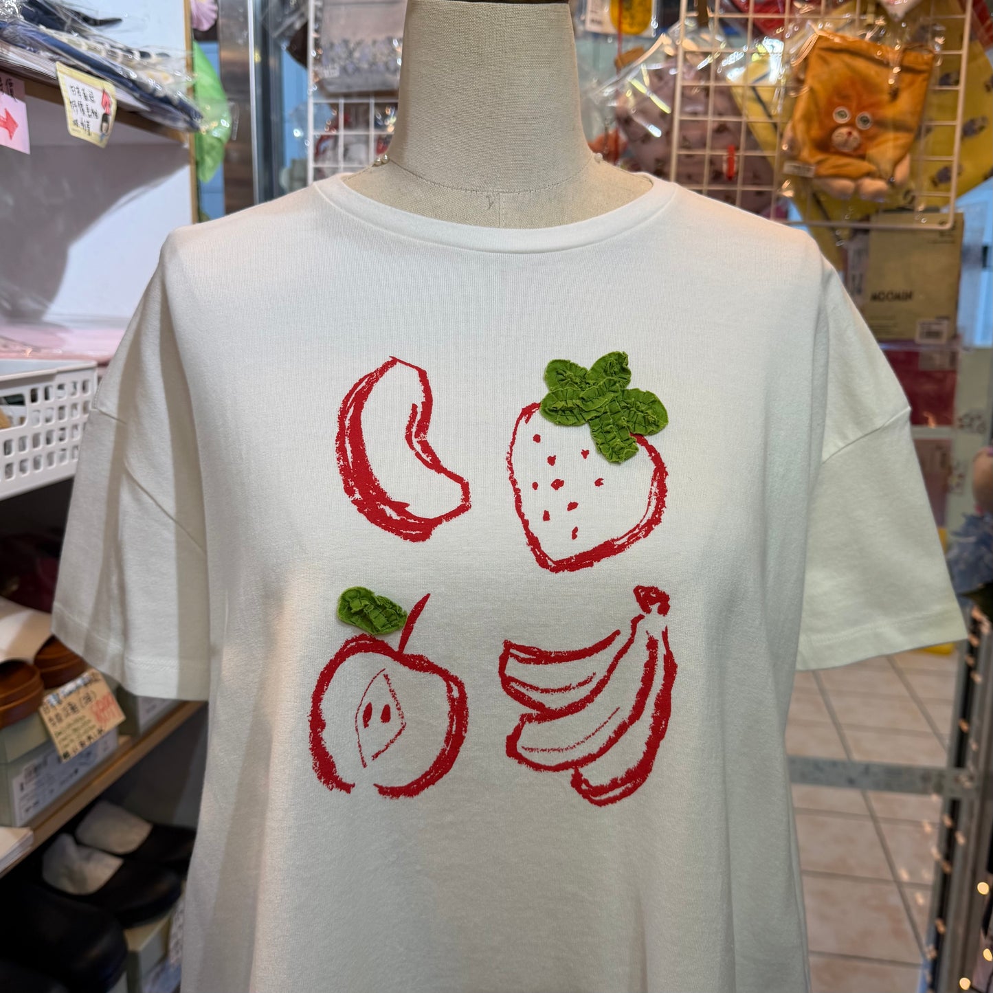 Latelier du Savon Fruits White T-shirt, made in Japan