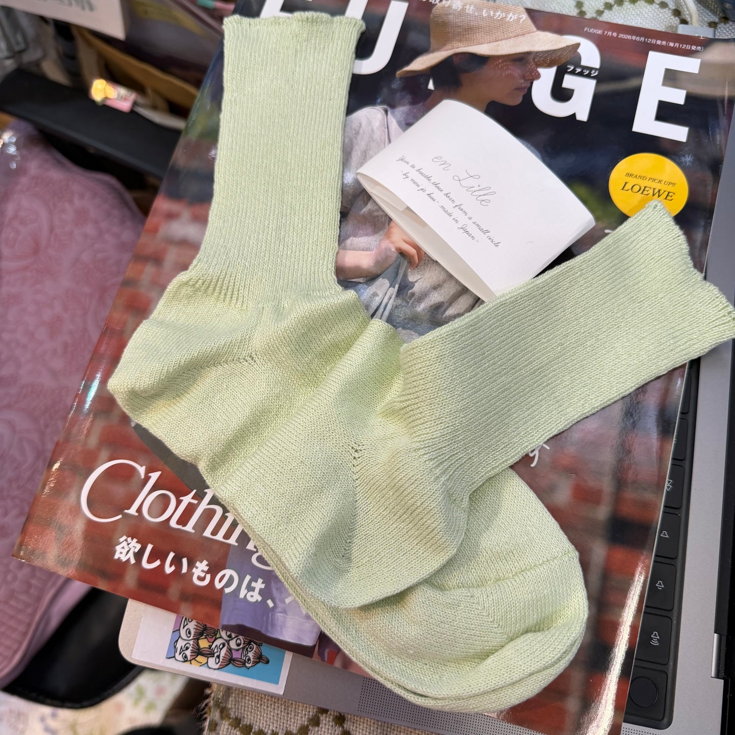 en lille Linen Socks, 4 Colors, made in Japan