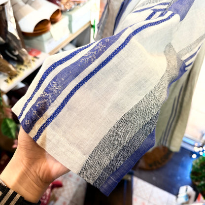 Tumugu Striped Linen Cotton Shirt, made in Japan