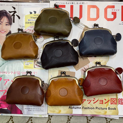 Kanmi Leather Coin Bags, 7 Colors, made in Japan