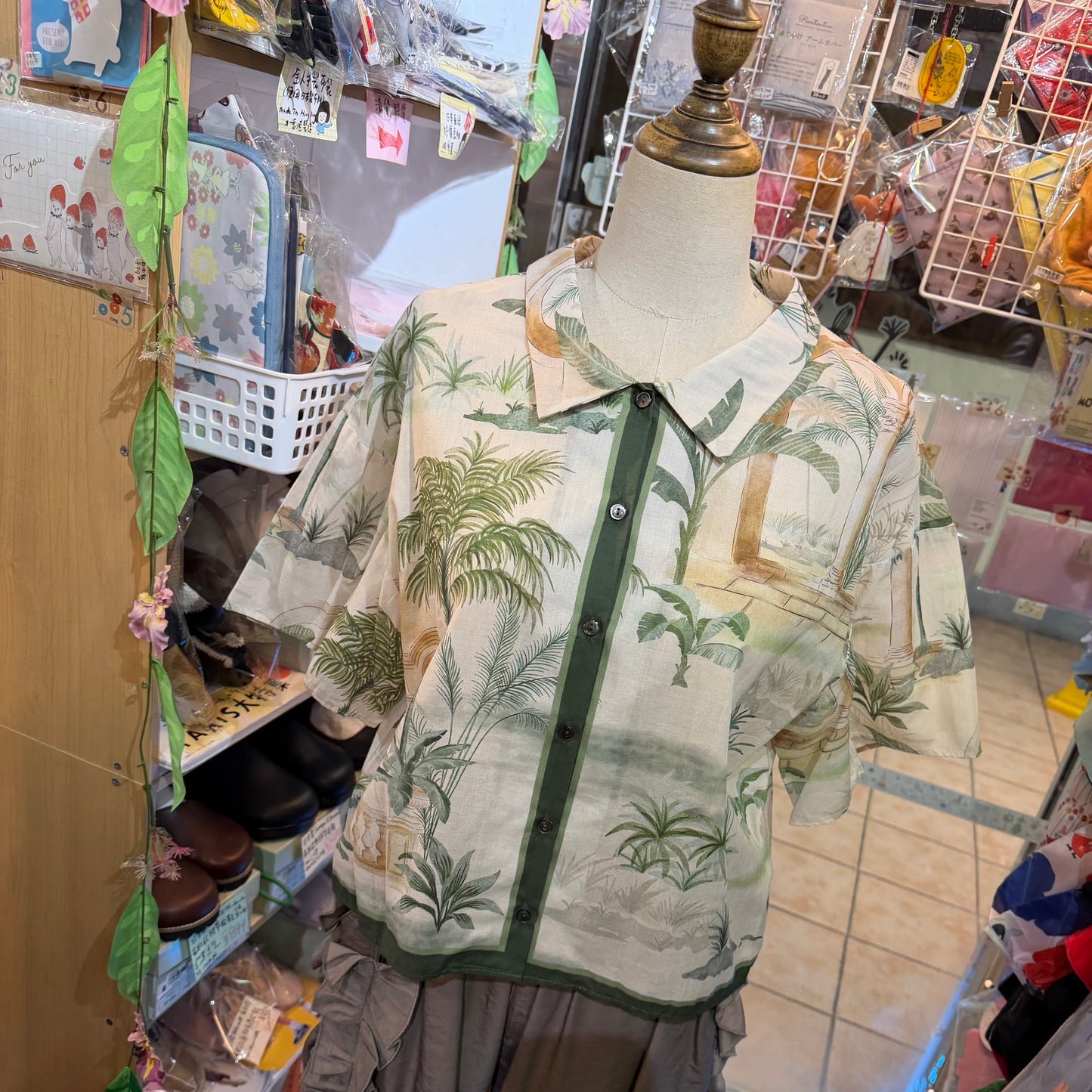 Bon Vieux Temps X Deveaux Summer Print Shirt, made in Japan
