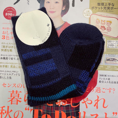 $99 only- Meri ja kuu Blue Wool Socks, made in Japan