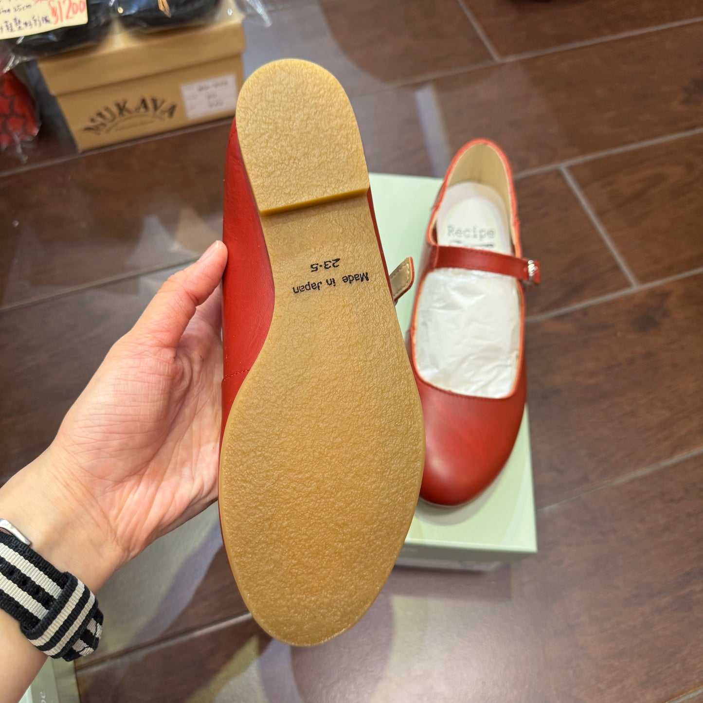 Recipe Mary Jane Leather Shoes, 3 Colors, made in Japan