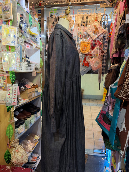 Denier 6oz Black Denim Dress, made in Japan
