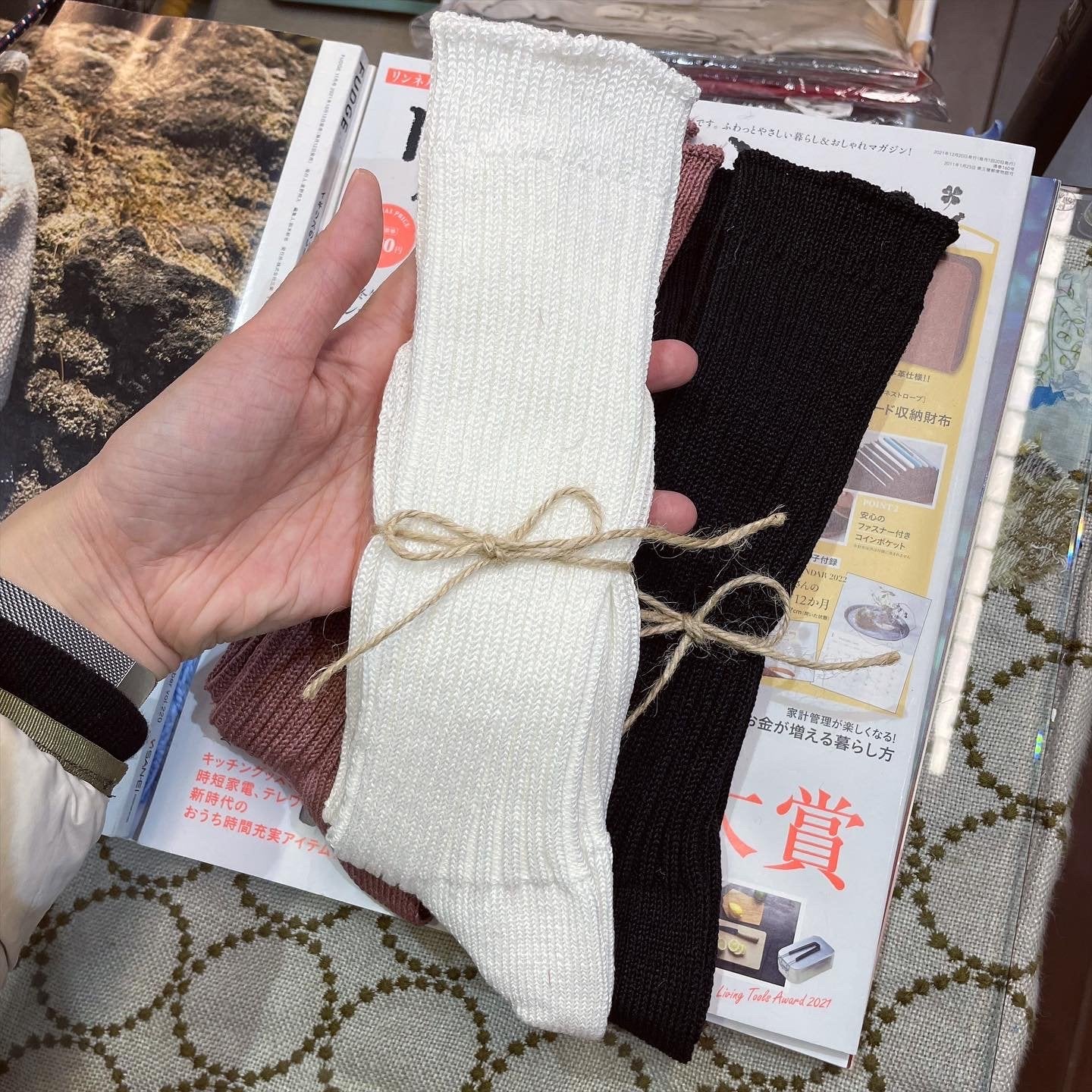 Ichi~ Loiter Long Linen Socks, 10 Colors, made in Japan