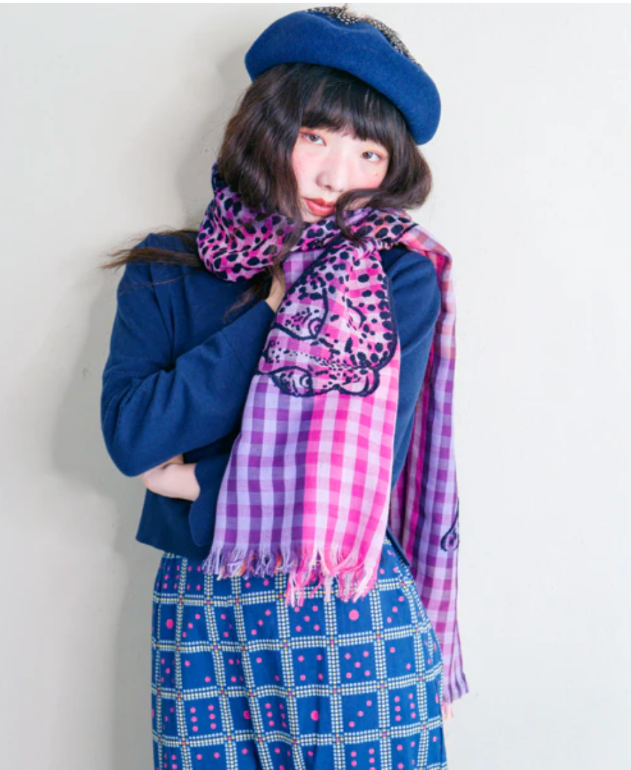 Sale- Kilki Leopard Wool Shawl, 2 Colors, made in India