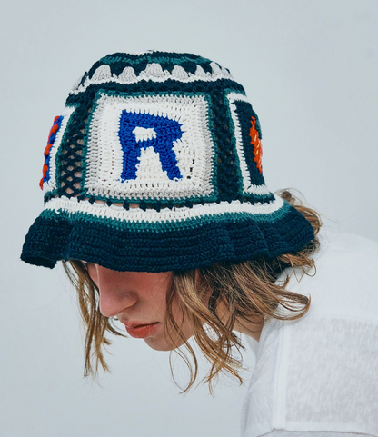 RNA Black MIX Motif Handcraft Crochet Hat