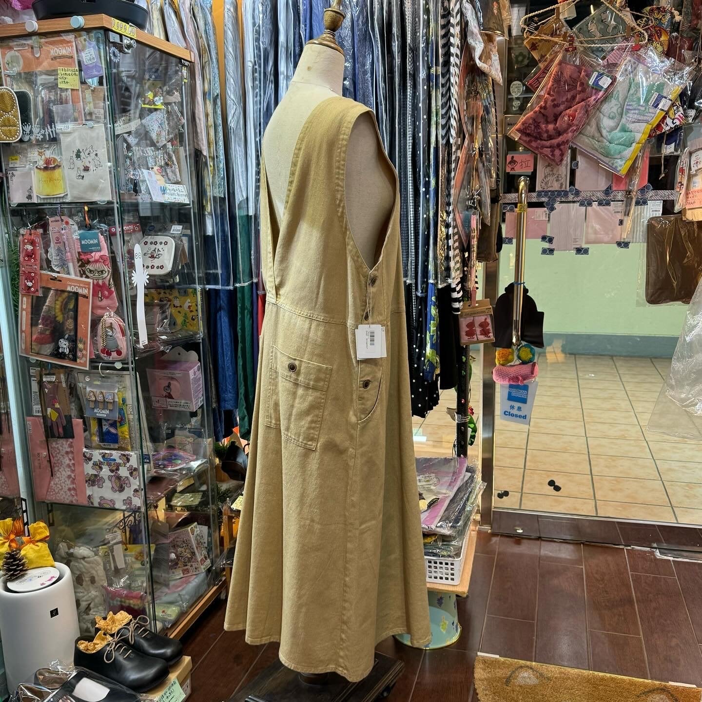 Tumugu Beige 2Way Dress, made in Japan