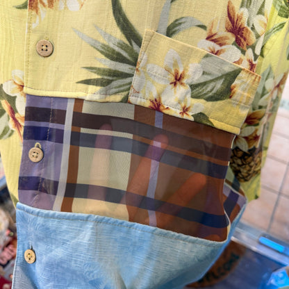 Rehersall Assort Unique Patchwork Shirt, made in Japan