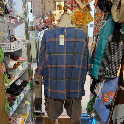 Days Checked Blouse, 2 Colors, made in Japan