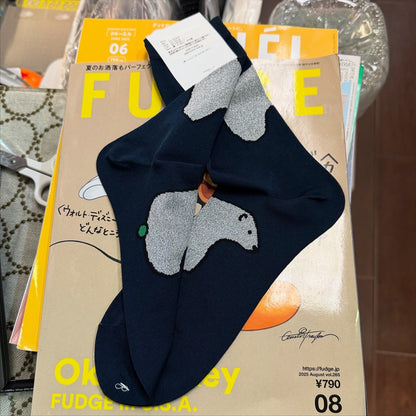 French Bull Bears Socks, 2 Colors, made in Japan