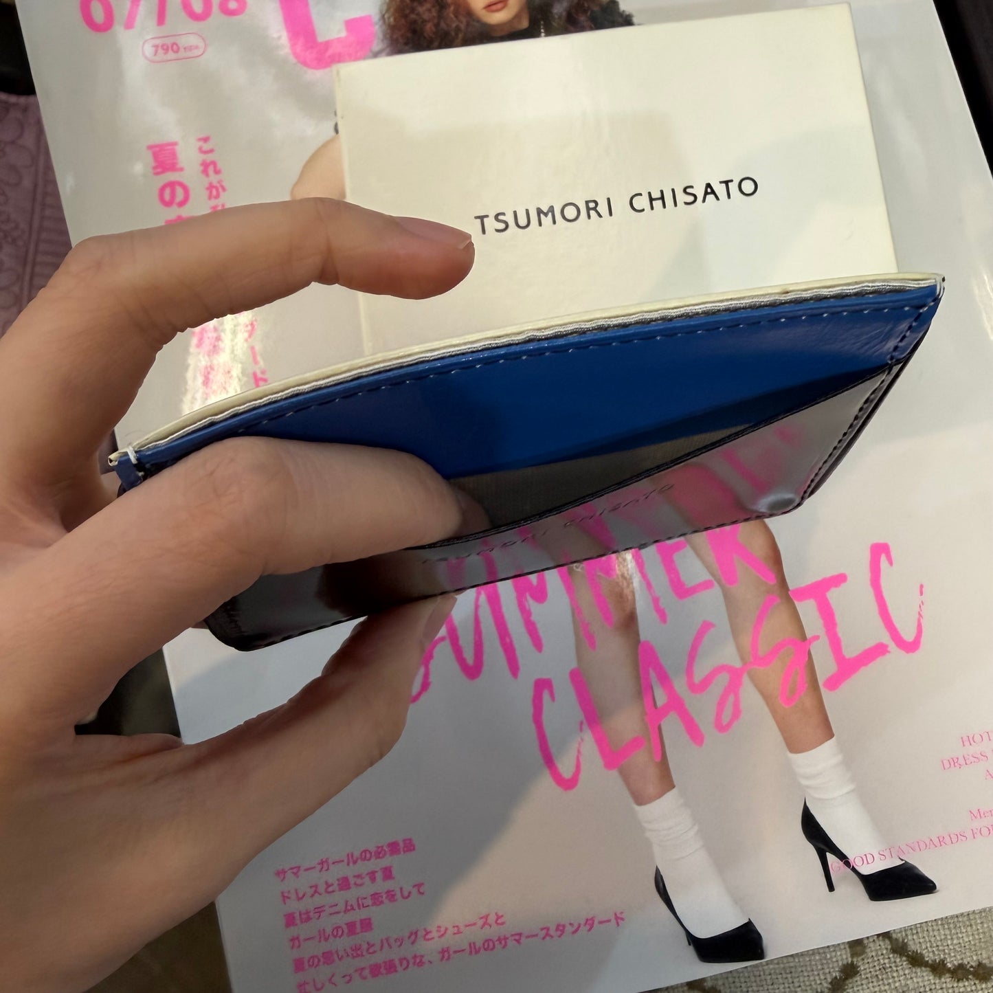 Sale- Tsumori Chisato Leather Card Holder with Box, made in Japan