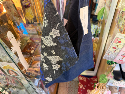 Castle… Embroidery X Denim Japanese Knot Shoulder Bag, made in Japan