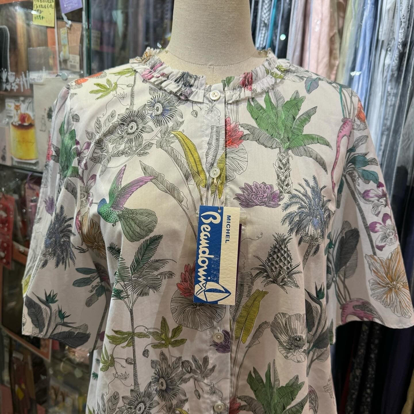 EXTRA20- Michel Beaudouin X Liberty London Shirt, made in Japan