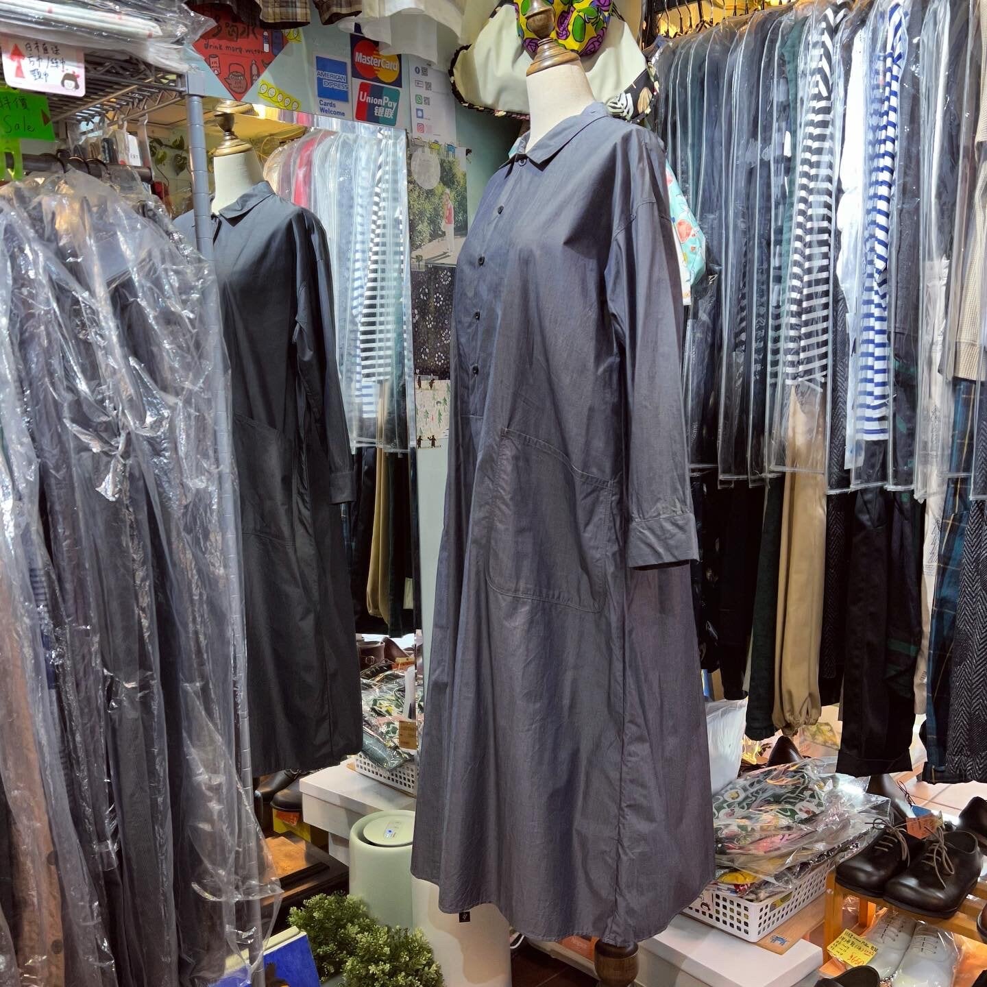 EXTRA20- Nouvelles du paradis Charcoal Dress, made in Japan
