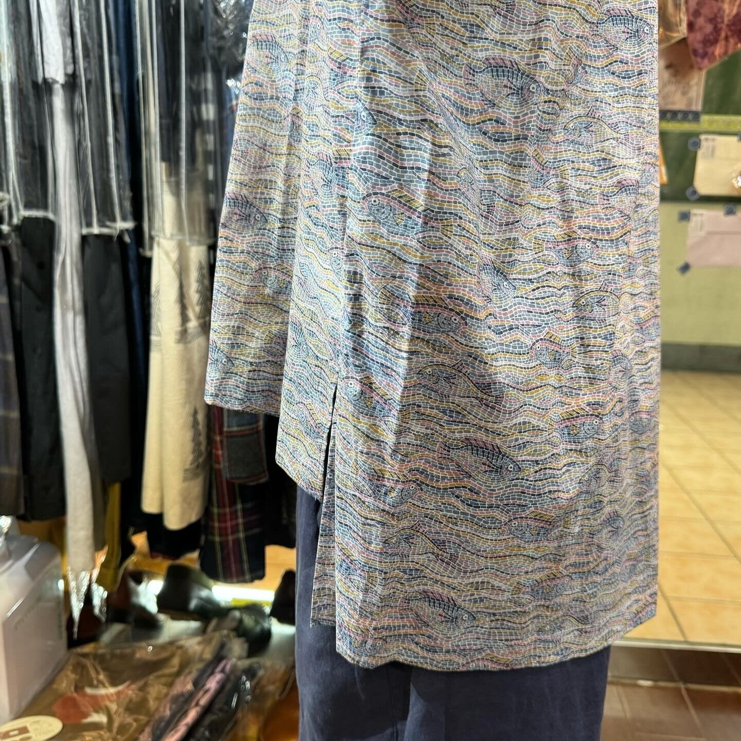 EXTRA20- La Marine Francaise x Liberty London Fishes Shirt, made in Japan