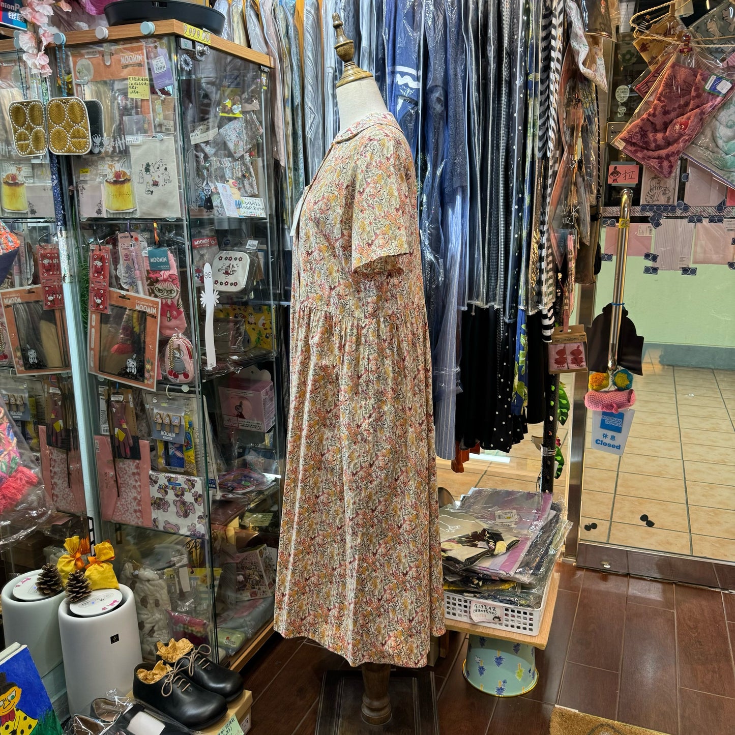 Sale- Crespi Floral Dress, made in Japan