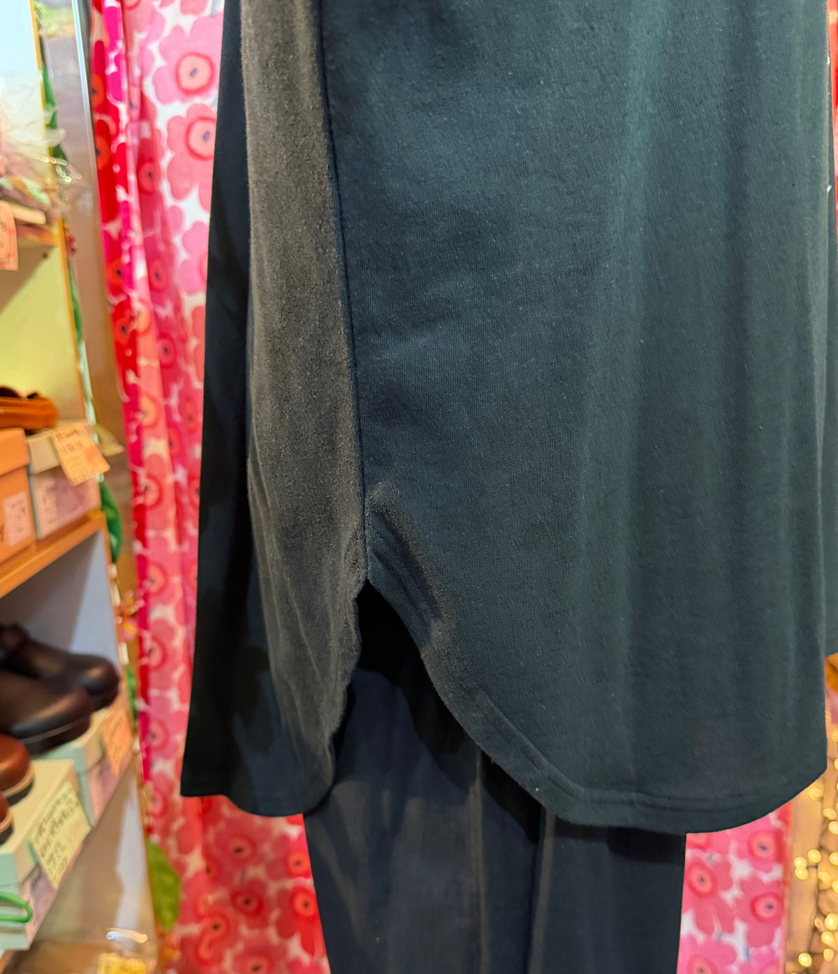 (G) Black Long T-shirt, made in Japan